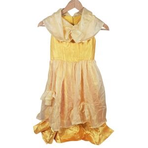 Girls Princess Belle Yellow Costume Dress Gown Size 6-8